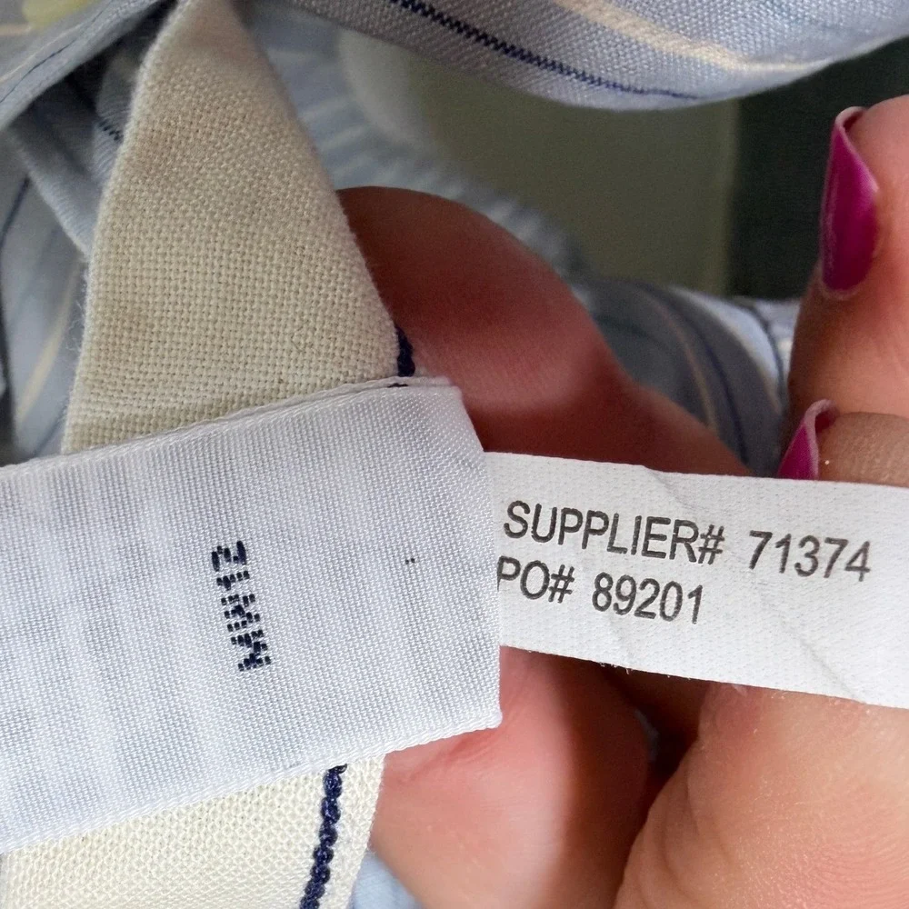 Custom Ralph Lauren Mens Blue White Striped R.L. Academy Bleecker St Shirt XL